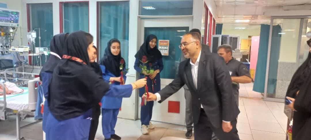 تبریک روز پرستار توسط سرپرست معاونت سیاسی و اجتماعی استاندار آذربایجان‌غربی و فرماندار ارومیه در بیمارستان شهید مطهری ارومیه